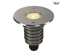 SLV DASAR 920 Outdoor LED Bodeneinbauleuchte, rund Edelstahl 316 4000K IP67, 5,5W Leuchte, 5.5 W, silber