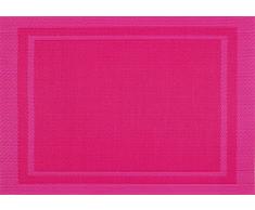 Vent Du Sud 6setyucpvfu yuco Tischset, 6-teilig Polyester/PVC, PVC, Fuchsia, 33 x 46 cm