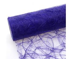 Sizoweb Tischband - 25 Meter Rolle + 100 Deko Herzen Gratis (20cm Breite, in Violett)