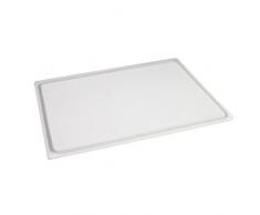 Louis Tellier NPP51 Schneidebrett mit Saftrille, 50 x 30 x 2 cm, Weiß