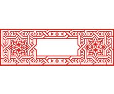 INDIGOS 4051095022305 Wandtattoo w238 Orient, Ranke 120 x 28 cm, rot