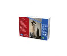 Konstsmide 3812-100 Micro LED Lichterkette, gefrostet / für Außen (IP44) / 120 warm weiße Dioden / 30V Außentrafo / schwarzes Kabel