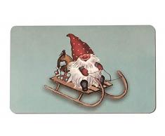 Idena Frühstücksbrettchen aus widerstandsfähigem PP Kunststoff mit Wichtelmotiv, ca. 23,3 x 14,2 cm, ideal für Weihnachten, in der Adventszeit und als Geschenk, Sortiert, Blau, Keine