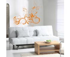 INDIGOS 4052166141871 Wandtattoo w653 schöne Tribal Blatt Wandaufkleber 120 x 109 cm, orange