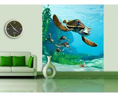 AG Design FTDxl 1910 Findet Nemo Disney, Papier Fototapete Kinderzimmer- 180x202 cm - 2 teile, Papier, multicolor, 0,1 x 180 x 202 cm