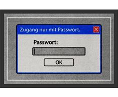 Fußmatte > Zugang nur mit Passwort / mit rutschfester Gummi-Rückseite