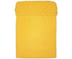 Mesana C-10003/06 Mikrofaser Fleece Spannbetttuch 140 - 160 x 200 cm, kuschelig weich und warm, viele Farben, gelb