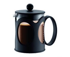 Bodum kenya Kaffeebereiter (French Press System, Permanent Edelstahl-Filter, 0,5 liters) schwarz