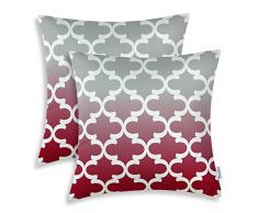 CaliTime Kissenbezüge, Kissenhülle 2 Stück Kissen Werfen Kissen Abdeckungen Fälle Schutz Muscheln zum Couch Sofa Schlafzimmer Zuhause Weihnachten Dekor (45cm x 45cm)