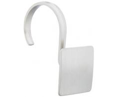 AmazonBasics – Haken für Duschvorhang, klassische Quadrat-Haken, Nickel