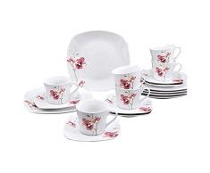 Creatable, 20193, Serie Amelie AIKO, Geschirrset Kaffeeservice 18 teilig, mehrfatbig, Porzellan