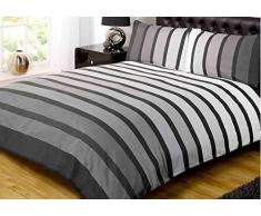 art Rap-Soho-Double-Black Bettbezug, Polycotton, Schwarz, Weiß, Grau, Doppelbett