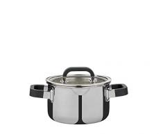 Spring Fusion 2+ Fleischtopf, 16 cm, 5-Lagen-Mehrschichtmaterial, Griffe mit Silikonummantelung, Innenskalierung, induktionsgeeignet