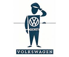 Nostalgic-Art 14348, Volkswagen VW Dienst Mann, Magnet 8x6 cm, Metall, 8 x 6 x 0.2 cm
