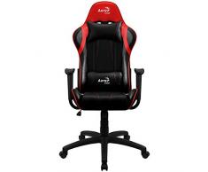 Aerocool AC100AIR - Air-Technologie Gaming-Stuhl, liegend, Lendenkissen, rot