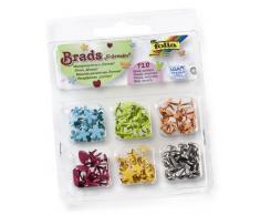 folia 12502 - Musterklammern, Musterbeutelklammern, in verschiedenen Farben und Formen sortiert