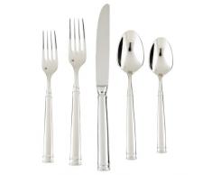 Fortessa Bistro Besteckset aus Edelstahl 18/10 - Service für 1, 5-teilig Bistro 5-Piece silber