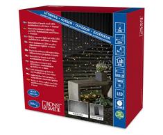 Konstsmide 3726-100 LED Lichterkette / für Außen (IP44) / Batteriebetrieben: 4xD 1.5V (exkl.) / 6h-Timer / mit 8 Funktionen, SteuergerÃ¤t und Memoryfunktion / 240 warm weiße Dioden / schwarzes Kabel