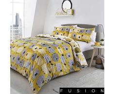 Fusion Dotty Sheep Bettwäsche-Set mit gepunkteten Schafen, pflegeleicht, Ocker, Einzelbett