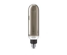 Philips LEDclassic Dekolampe, Vintage Industrial Design ersetzt 25W, E27, 6.5 W neutralweiß (4000 Kelvin), 270 Lumen, Stabform, dimmbar, smoky
