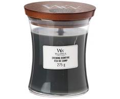 WoodWick mittelgroße Duftkerze im Sanduhrglas mit knisterndem Docht, Evening Bonfire, bis zu 60 Stunden Brenndauer