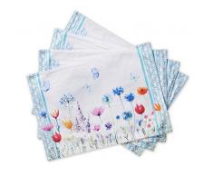 Maison d Hermine Flower In The Field 100% Baumwolle Set von 4 Tischset 33 cm x 48 cm