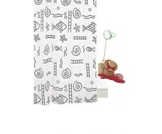 GRUND Duschvorhang RICCIONE 240x180 cm weiss-grau