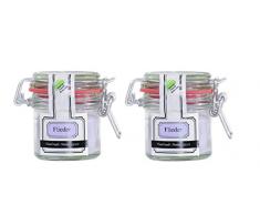 Parfüme Boutique Duftglas S Flieder Duftkerze im Vintage Glas, 10 x 10 x 8,5 cm, 2-Einheiten