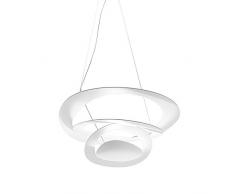 Artemide Pirce Micro Suspension Pendelleuchte, Aluminium, 28 W, Weiß, 46,5 x 48 x 13 cm