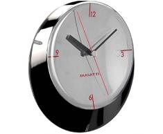 Bugatti Glamour Wanduhr (33cm Durchmesser Chrom)