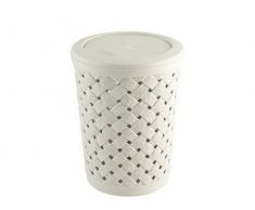Tontarelli Arianna Papierkorb mit GH, Beige, 26 x 26 x 35 cm
