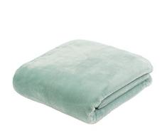 Gözze Premium Cashmere-Feeling Wohn- und Kuscheldecke, 180 x 220 cm, Aqua, 40128-55-180220