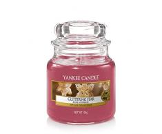 Yankee Candle kleine Duftkerze im Glas, Glittering Star, Brenndauer bis zu 40 Stunden