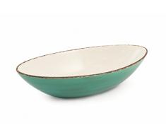 Villa d Este Home Tivoli Hütte Salatschüssel, Steingut, türkis