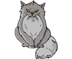 Indigos 4051719835052 Wandtattoo ME178 schmusiger Kater Katze KÃ¤tzchen 80 x 58 cm