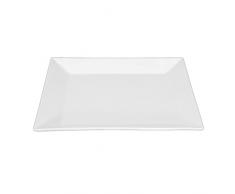 Holst Porzellan YK 1151 Quaderteller flach 33 cm YoYo Kanton, weiß, 33 x 33 x 3.5 cm