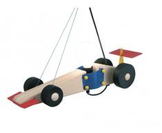Niermann Standby 186 Pendelleuchte Rennauto, ca. 40 x 20 cm, aus Holz, 1 x E27 - max. 60 Watt, , Made in Germany