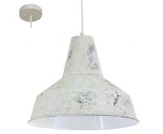 EGLO SOMERTON Hängeleuchte Stahl 60 W, Weiss gekalkt