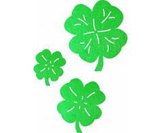 Petras Bastel-News 105-teiliges Set Kleeblätter in 3 verschiedenen Größen Filz Streudeko, Fliz, Grün, 18 x 12 x 3 cm