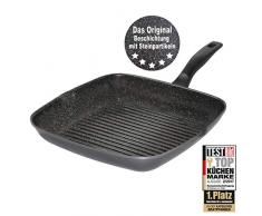 STONELINE Grillpfanne 32 x 32 cm, mit 2 Ausgüssen, induktionsgeeignet