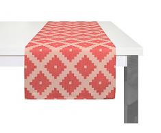 Adam Maroccan Shiraz Light Tischläufer, Bio Baumwolle, Rot, 50 x 150 cm