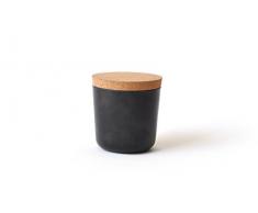 EKOBO Vorratsdose S (250 ml), schwarz, ø 8 x 8,5 cm, zur Aufbewahrung von Salz, Zucker, Tee, Gewürzen und mehr