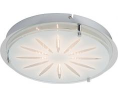 Brilliant Cathleen Wand und Deckenleuchte, 1-flammig, 1 x 15 W / 900 lm, 3000 K, Metall/Glas, chrom G94163 / 15