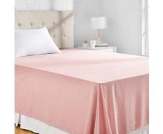 AmazonBasics Bettlaken, Mikrofaser, melierter Stoff, 180 x 260 cm - Rot (Sandy Red)