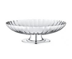 George Jensen Servierteller mit Standfuß, Edelstahl, Stainless Steel 28 x 28 x 8.5 cm