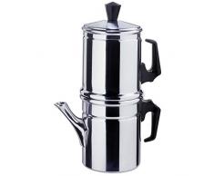 Ilsa Napoletana Kaffeemaschine, Aluminium, Silber, für 9 Tassen