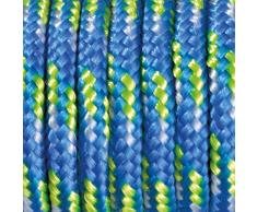 efco Farbe Mix Paracord Seil, Polyester Blend, blau/hellgrün/weiß, 2 mm x 4 m