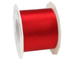 Präsent - ADRIA Satinband - rot - 25-m-Rolle 72 mm
