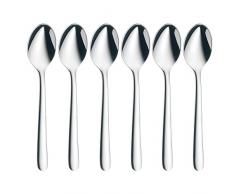 WMF Kult Espressolöffel Set 6-teilig, Cromargan protect Edelstahl poliert, extrem kratzbeständig spülmaschinengeeignet