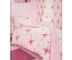 Kids Club Bettdeckenbezug und Kissenbezug, Schmetterling-Desgin, für Einzelbett, Polycotton, Mehrfarbig